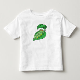 T-shirt Pour Les Tous Petits Caterpillar avec feuille