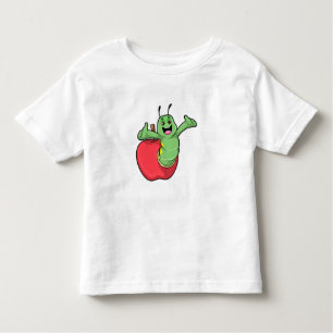 T-shirt Pour Les Tous Petits Caterpillar with Apple