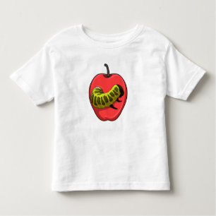 T-shirt Pour Les Tous Petits Caterpillar with Apple