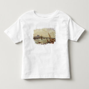 T-shirt Pour Les Tous Petits Cathédrale de Rochester et château, c.1820-30