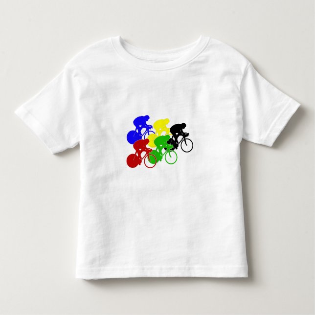 T-shirt Pour Les Tous Petits Cavaliers de recyclage de vélo de course de (Devant)