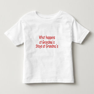 T-shirt Pour Les Tous Petits Ce qui se produit aux séjours de la grand-maman