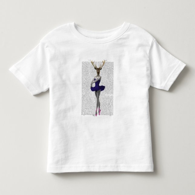 T-shirt Pour Les Tous Petits Cerf de Ballerina en bleu (Devant)