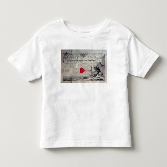 T-shirt Pour Les Tous Petits Certificat maçonnique, 1785 (Devant)