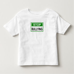 T-shirt Pour Les Tous Petits Cesser le signe d'intimidation vert