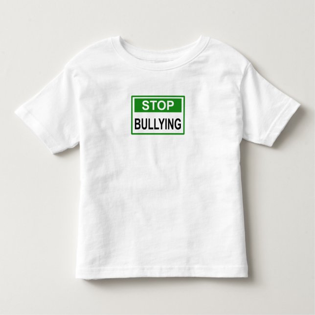 T-shirt Pour Les Tous Petits Cesser le signe d'intimidation vert (Devant)