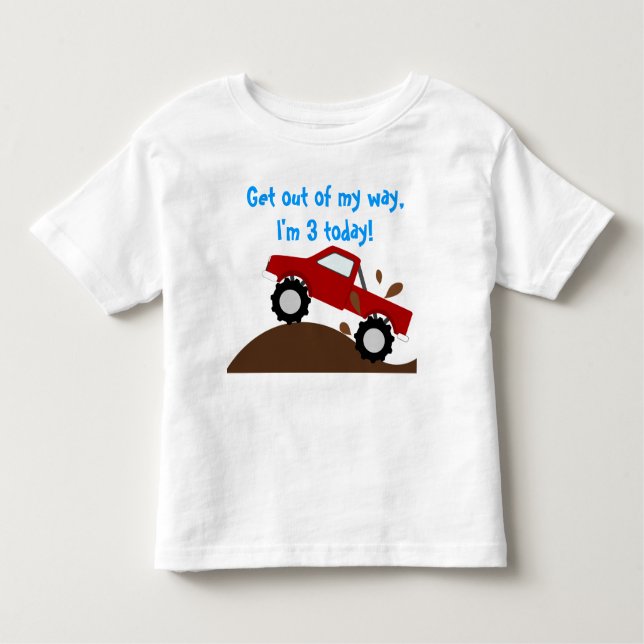T-shirt Pour Les Tous Petits C'est mon camion de monstre d'anniversaire (Devant)