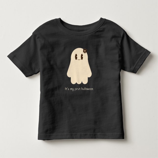 T-shirt Pour Les Tous Petits C'est mon premier Halloween Gentil Fantôme  (Devant)
