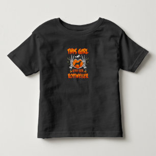 T-shirt Pour Les Tous Petits Cette Fille Aime Son Chien Rottweiler Halloween