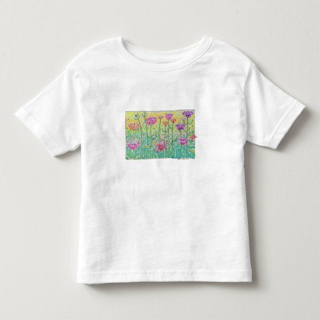 T-shirt Pour Les Tous Petits Champ de Fleurs (Devant)