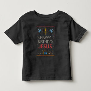 T-shirt Pour Les Tous Petits Chandail laid de Jésus Chrismas de joyeux