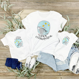 T-shirt Pour Les Tous Petits Chaos Créateur, maman et moi, poulet et poussins