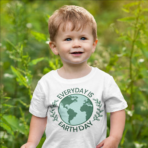 T-shirt Pour Les Tous Petits Chaque Jour Est Le Jour De La Terre - Amoureux De 