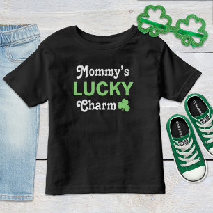 T-shirt Pour Les Tous Petits Charme Chanceux de Maman Mignon Jour de la Saint-P