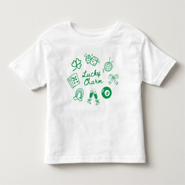 T-shirt Pour Les Tous Petits Charme Chanceux St Patricks Day Trèfle Chanceux (Devant)