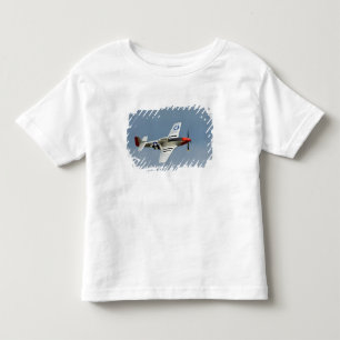 T-shirt Pour Les Tous Petits Chasseur P-51D Mustang avec marquages du jour J vo