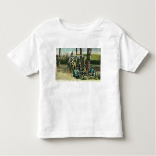 T-shirt Pour Les Tous Petits Chasseurs montrant le comté de WorkLake du jour,