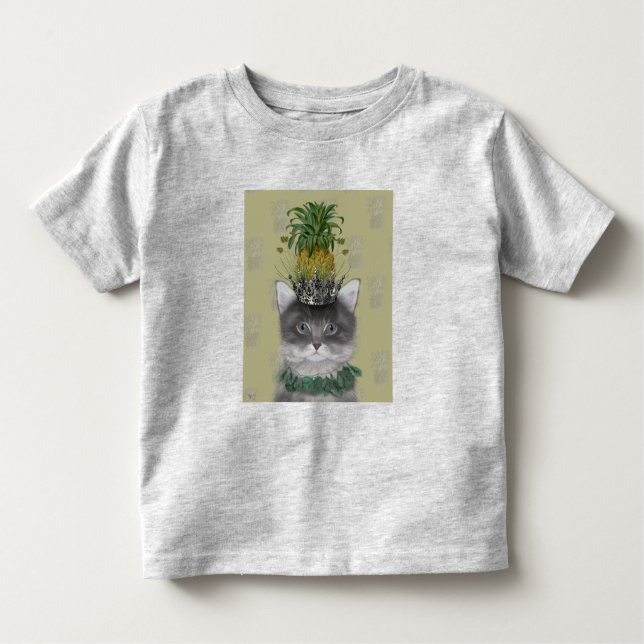 T-shirt Pour Les Tous Petits Chat à ananas (Devant)