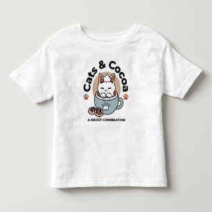 T-shirt Pour Les Tous Petits Chat adorable en Mug Conception de vacances - Chat
