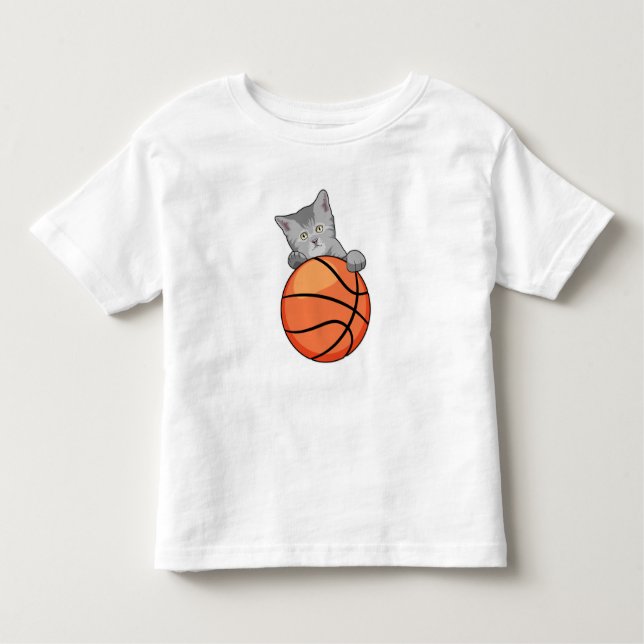 T-shirt Pour Les Tous Petits Chat avec basket (Devant)