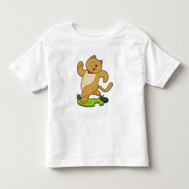 T-shirt Pour Les Tous Petits Chat avec Choker à l'exécution (Devant)