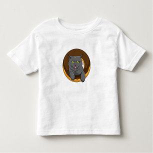 T-shirt Pour Les Tous Petits Chat avec Donut