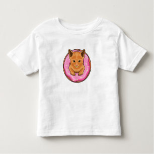 T-shirt Pour Les Tous Petits Chat avec Donut