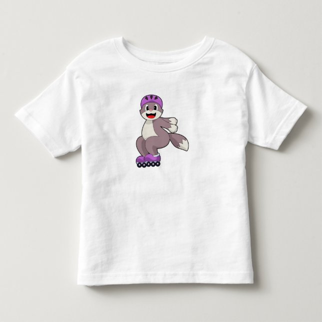 T-shirt Pour Les Tous Petits Chat avec roulettes (Devant)