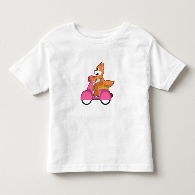 T-shirt Pour Les Tous Petits Chat comme Biker avec Scooter.PNG (Devant)