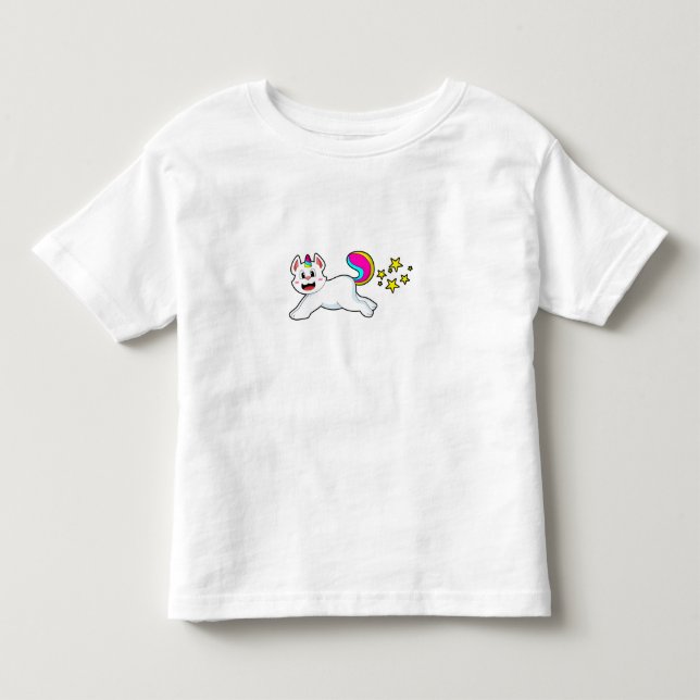 T-shirt Pour Les Tous Petits Chat comme licorne (Devant)