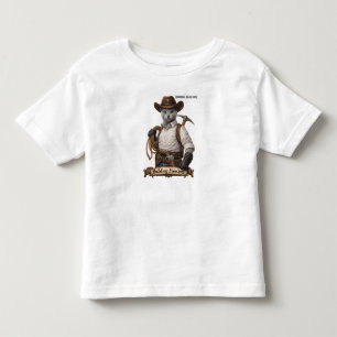 T-shirt Pour Les Tous Petits Chat Cowboy Bleu Russe – Construire la Liberté