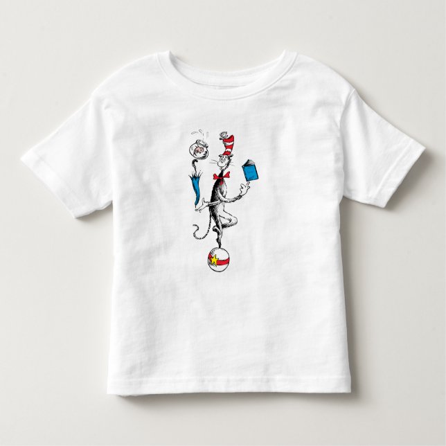 T-shirt Pour Les Tous Petits Chat dans la Loi sur l'équilibre Casquette (Devant)