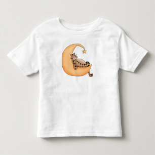 T-shirt Pour Les Tous Petits Chat de lune et d'étoile