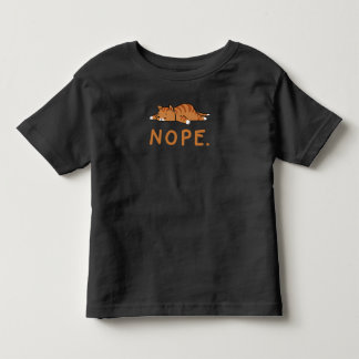 T-shirt Pour Les Tous Petits Chat drôle Non Chat paresseux Dame au chat orange