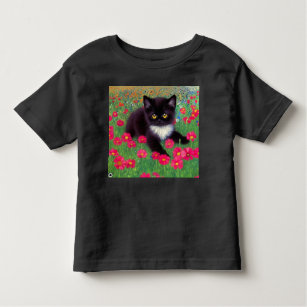 T-shirt Pour Les Tous Petits Chat Gustav Klimt Tuxedo