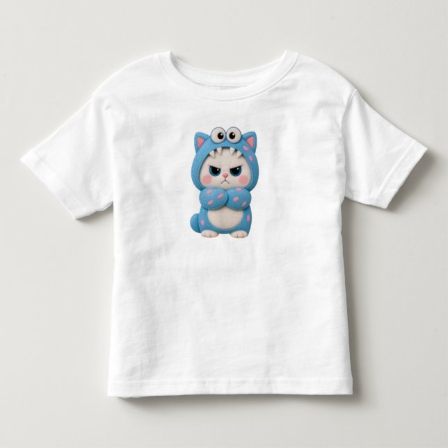 T-shirt Pour Les Tous Petits Chat Kawaii Patchwork (Devant)