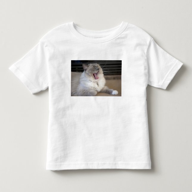 T-shirt Pour Les Tous Petits chat Neva Masquerade bâillant (Devant)