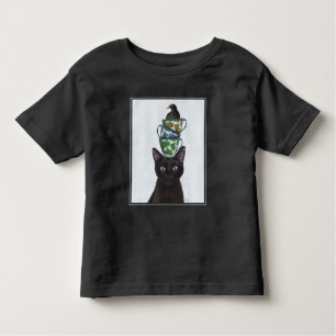 T-shirt Pour Les Tous Petits Chat noir avec Teups et Blackbird