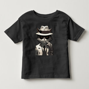 T-shirt Pour Les Tous Petits Chat Noir Cool : Félin Élégant et Mystérieux