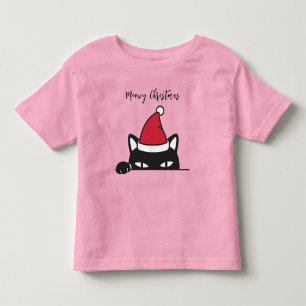 T-shirt Pour Les Tous Petits Chat noir de Noël amusant