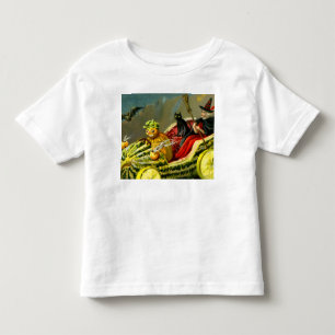 T-shirt Pour Les Tous Petits Chat noir et sorcière de Halloween vintage