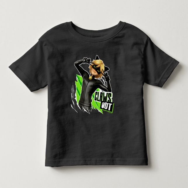 T-shirt Pour Les Tous Petits Chat Noir | Griffe dehors Graphique (Devant)