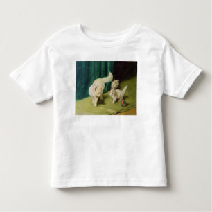 T-shirt Pour Les Tous Petits Chat persan blanc avec deux chatons