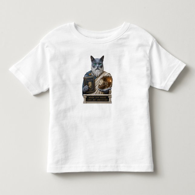 T-shirt Pour Les Tous Petits Chat Plat Bleu Russe (Devant)