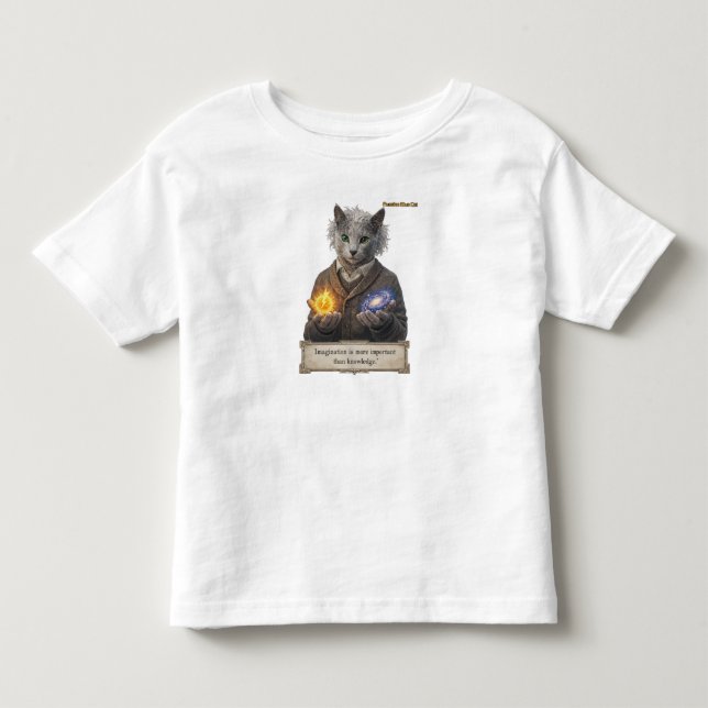 T-shirt Pour Les Tous Petits Chat Russe Bleu Einstein - Imagination (Devant)
