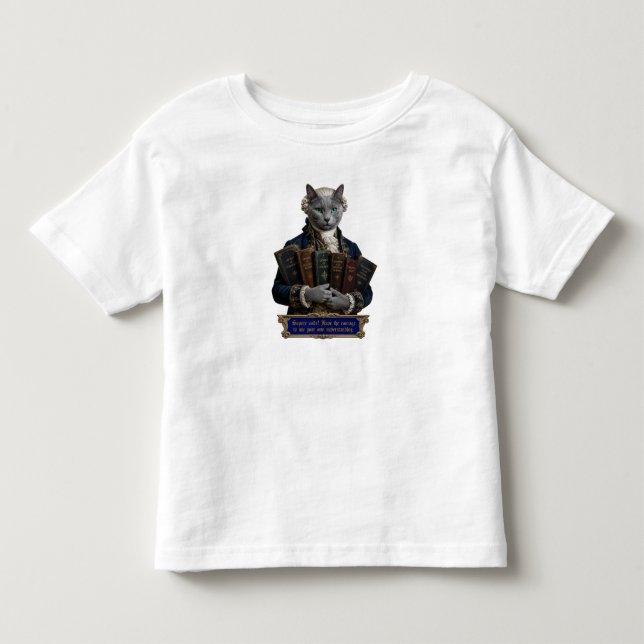 T-shirt Pour Les Tous Petits Chat russe bleu Emmanuel Kant (Devant)