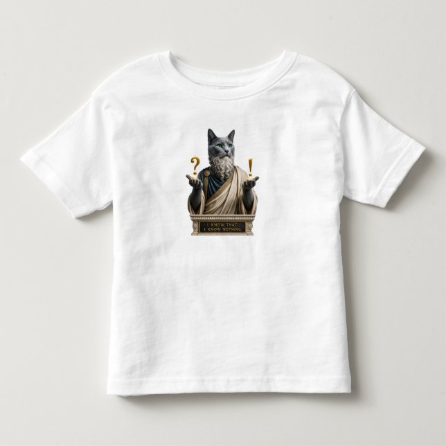 T-shirt Pour Les Tous Petits Chat Socrate Bleu Russe (Devant)