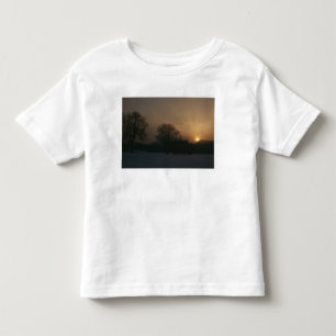T-shirt Pour Les Tous Petits Château Charlottenhof, coucher du soleil