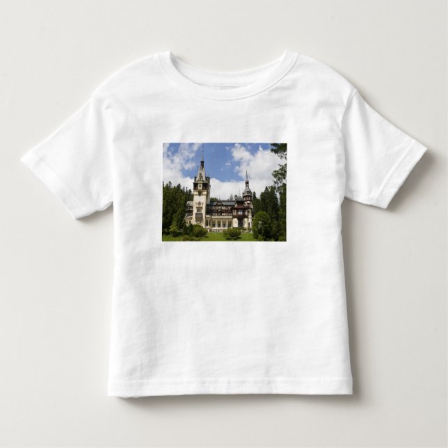 T-shirt Pour Les Tous Petits Château de Peles du XVIIIe siècle, Sinaia, Roumani (Devant)