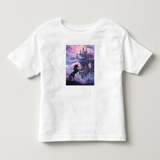 T-shirt Pour Les Tous Petits Château Licorne (Devant)